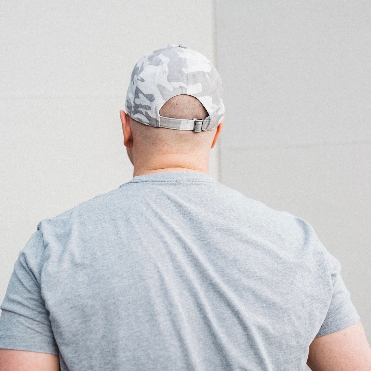 Dune Tan Camo George Distressed Dad Cap Hat Back View