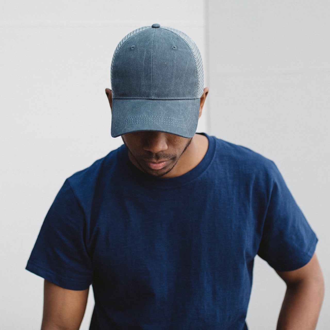 Jetwash Black Mike Meshback Trucker Hat Top View