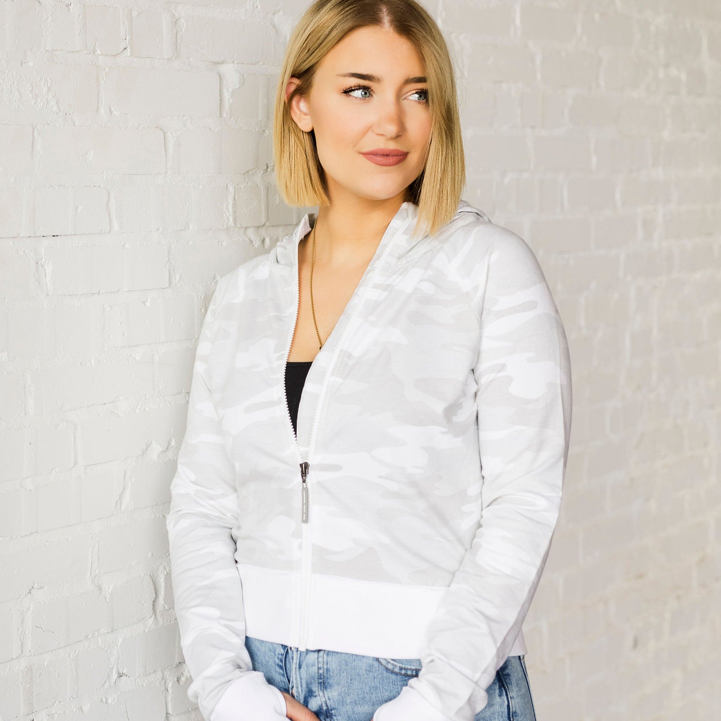 Delta Arctic Camo Cropped Hoodie