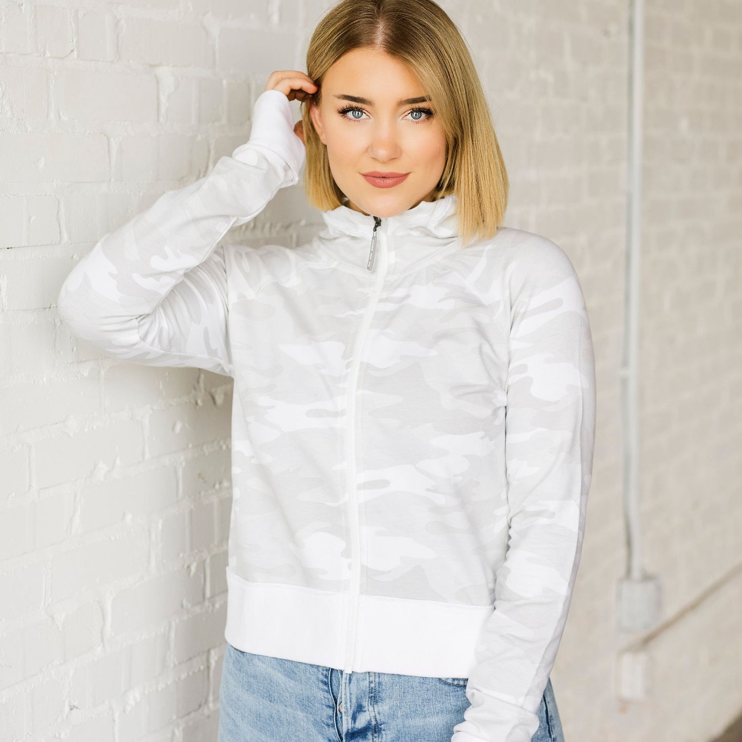 Delta Arctic Camo Cropped Hoodie