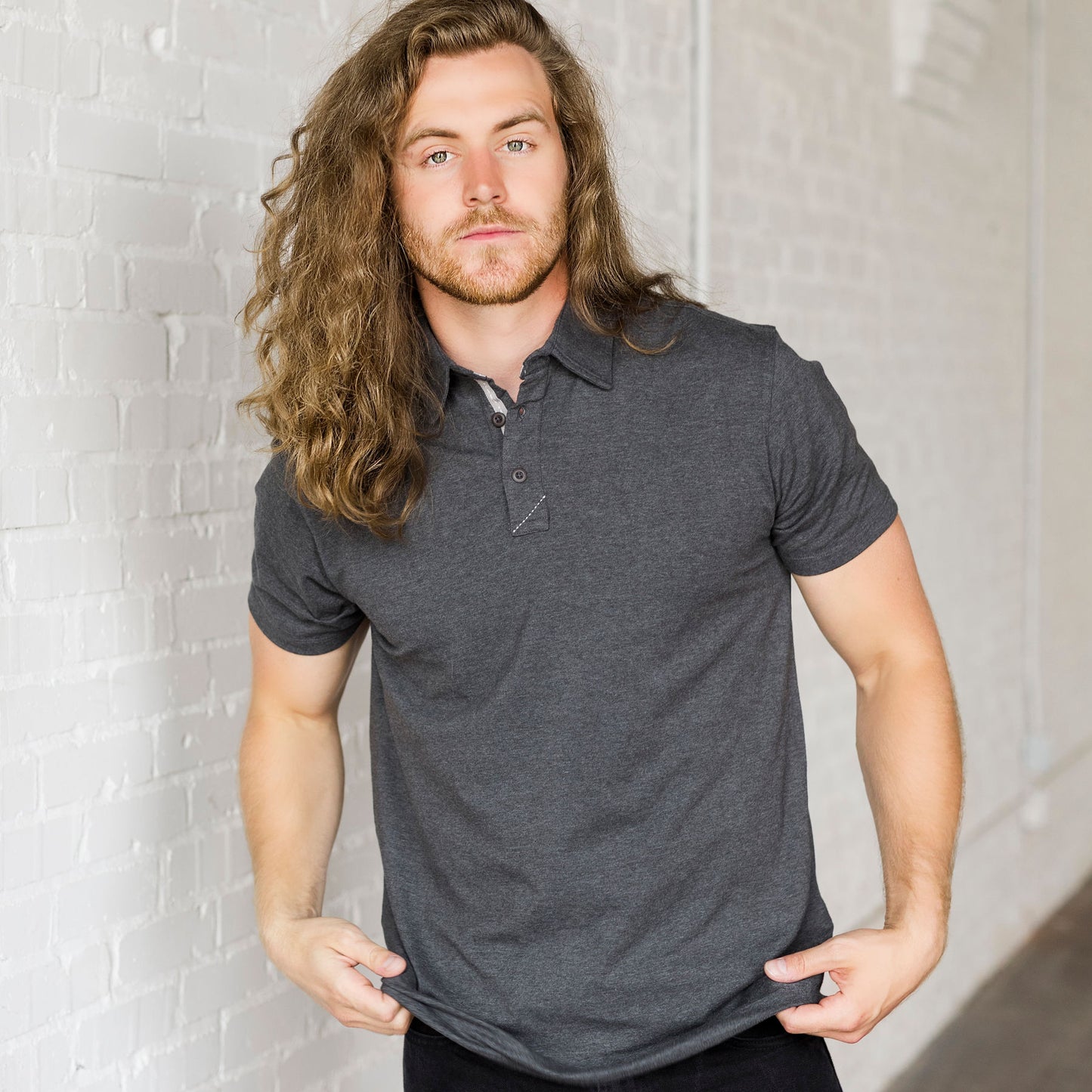 Golf Tri-Blend Polo Jetwash