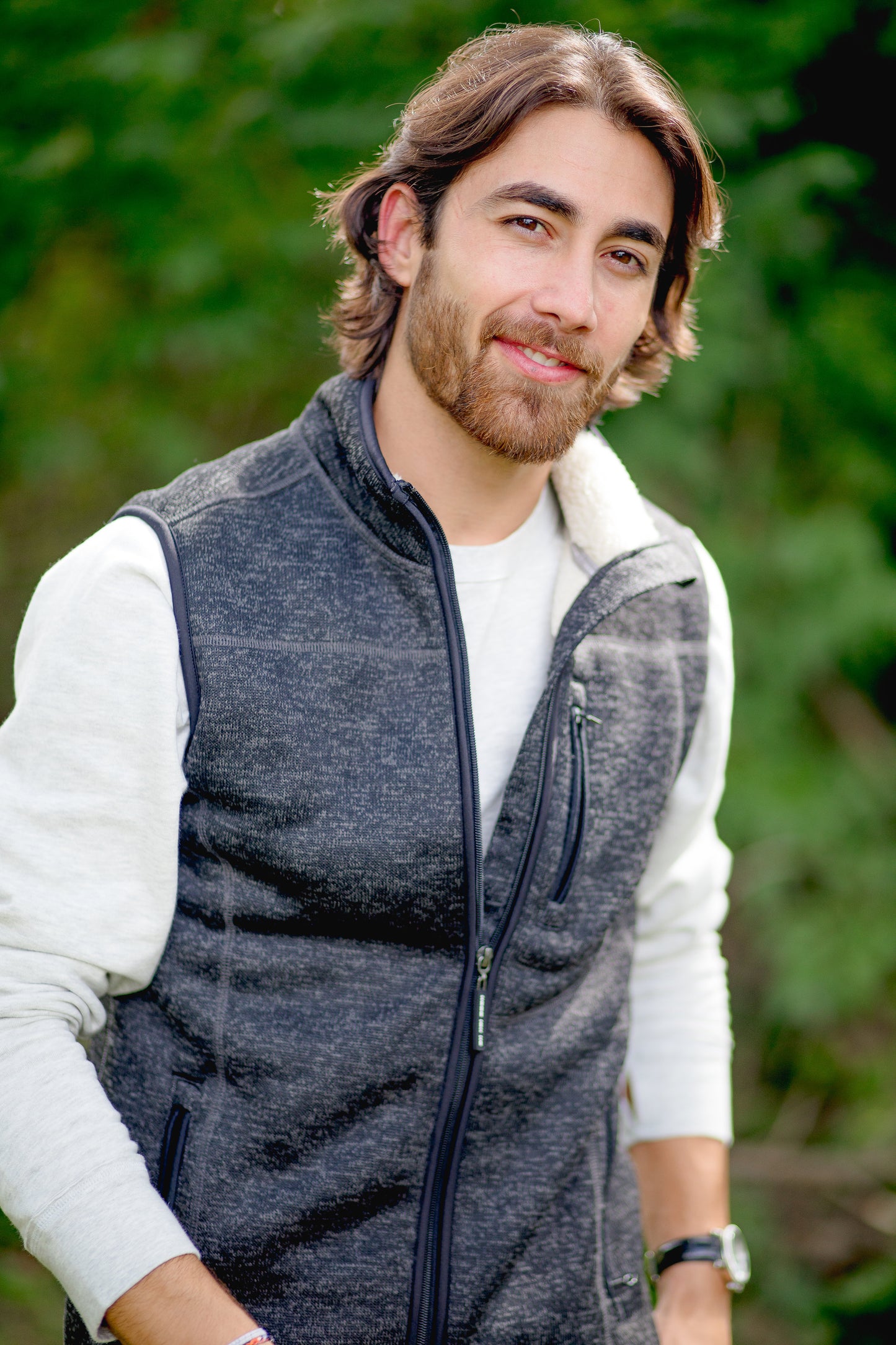 Victor Sherpa Lined Vest Front View