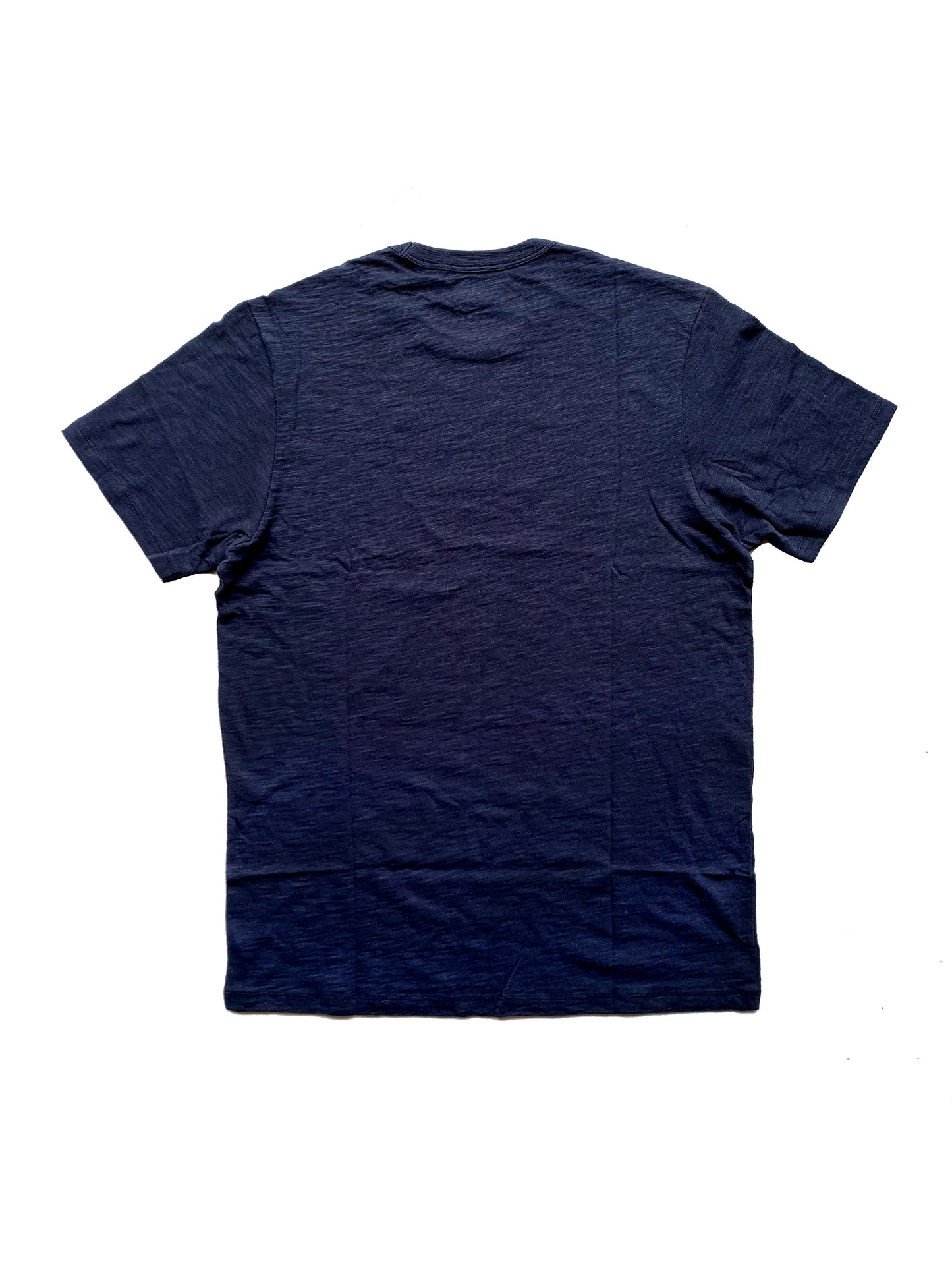 back view navy 100% cotton scrum t-shirt