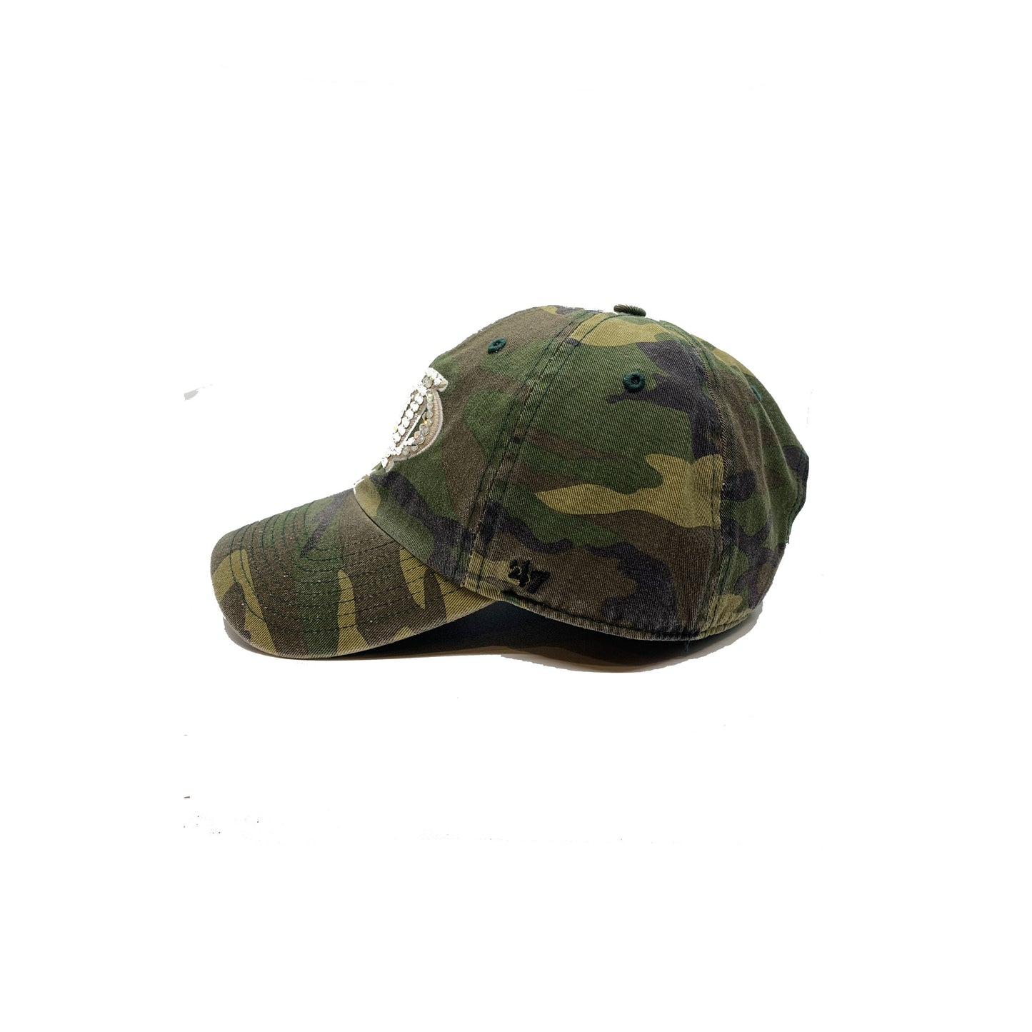 Alpha Phi '47 brand camo camouflage clean up with crystal bling