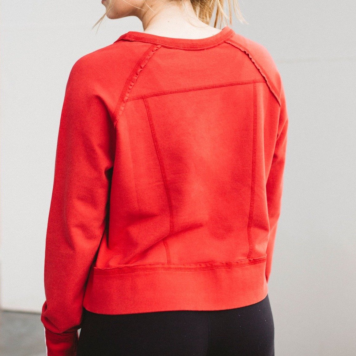 Burner Red Charlie Croppy Sweatshirt Back View